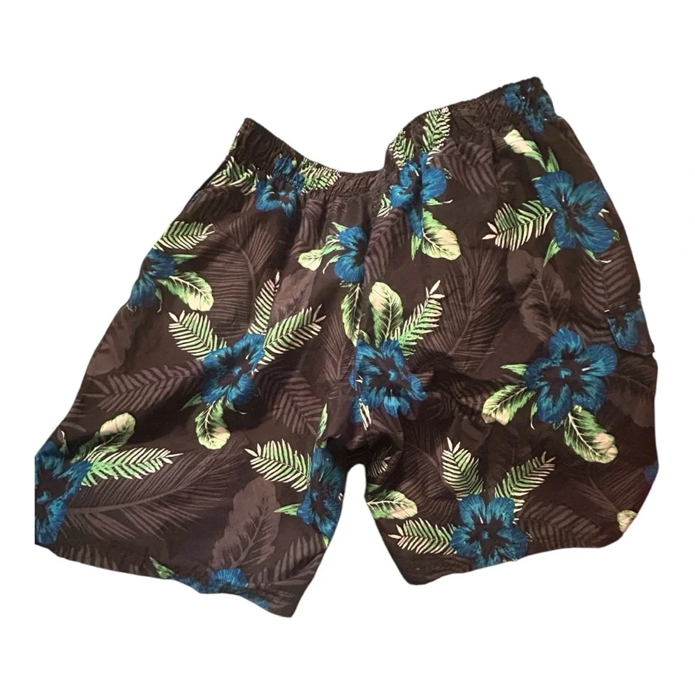 Kanu Surf Black and Blue Floral Men's Board Shorts